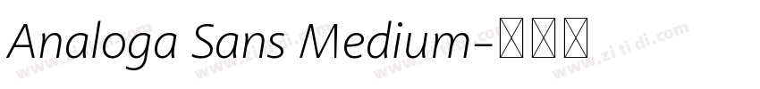 Analoga Sans Medium字体转换